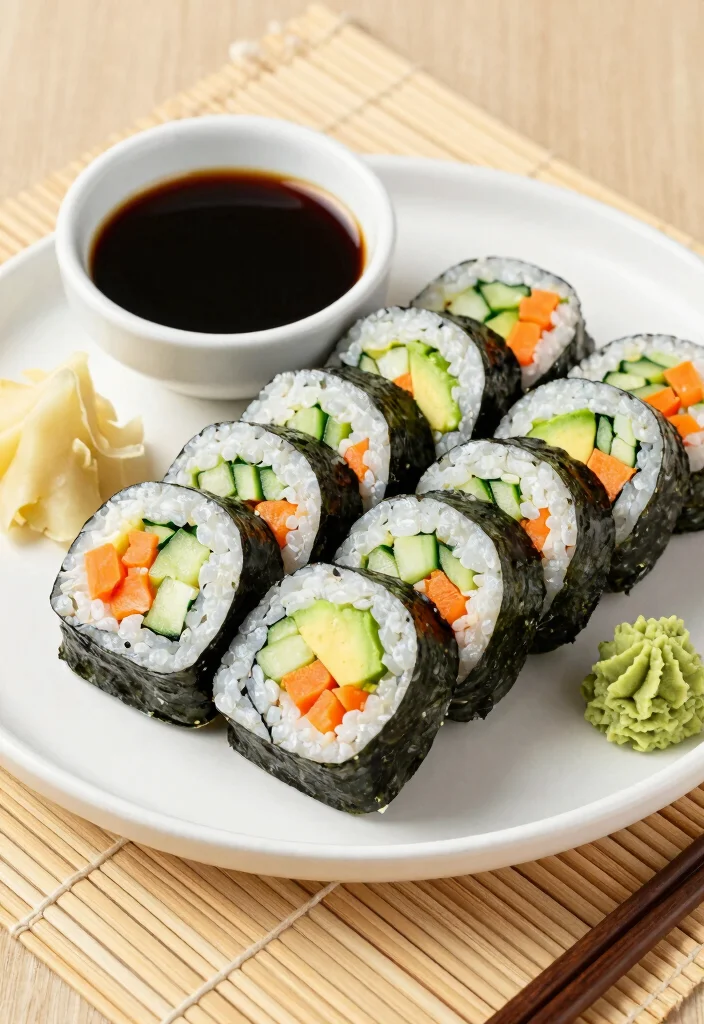 19 Easy Lunch Meals for Family: Quick Weekend Ideas - 4. Veggie Sushi Rolls 1