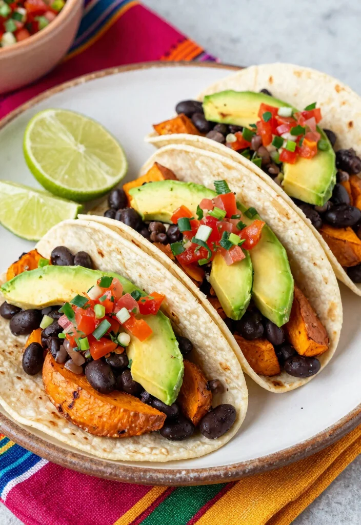 19 Easy Lunch Meals for Family: Quick Weekend Ideas - 8. Sweet Potato and Black Bean Tacos 1