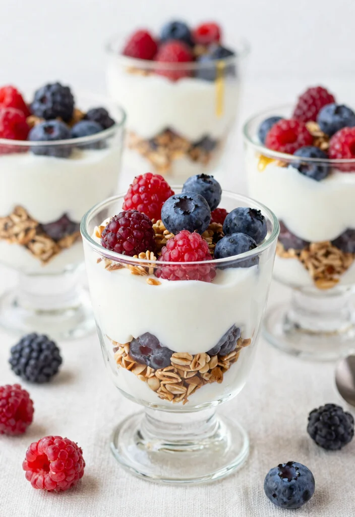 19 Easy Lunch Meals for Family: Quick Weekend Ideas - 9. Berry Yogurt Parfaits 1