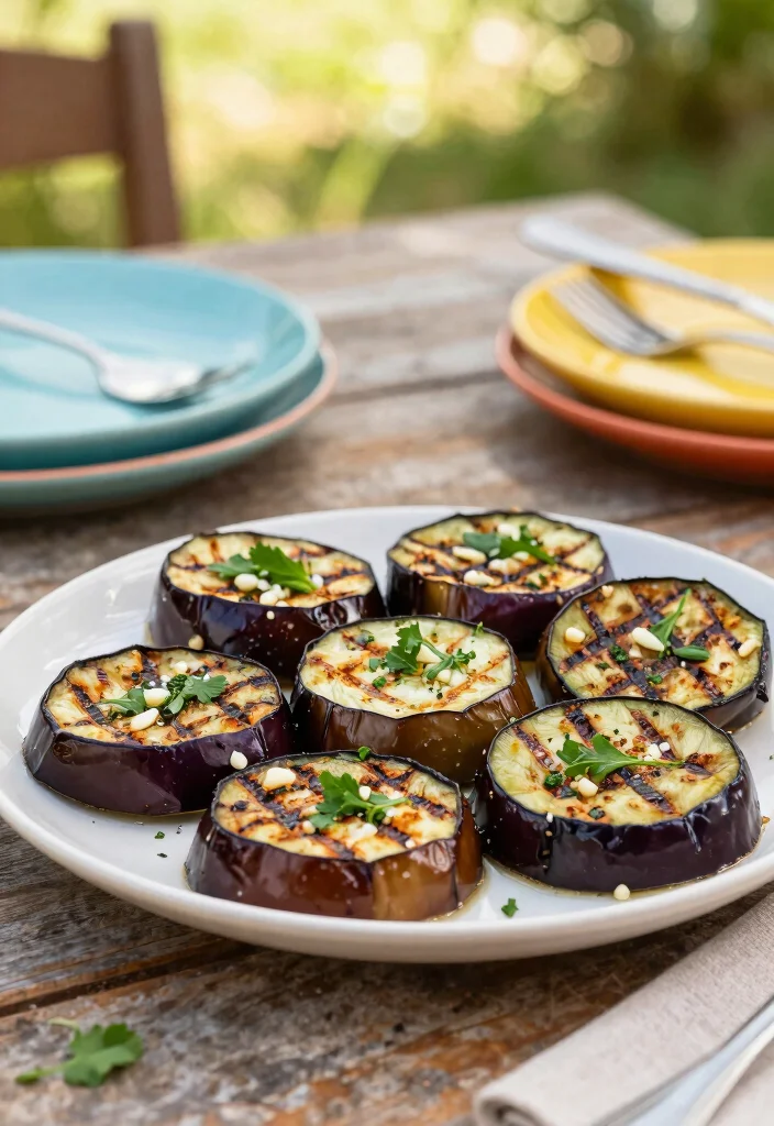 19 Family BBQ Ideas Food & Sides for Summer Grilling - 17. Grilled Eggplant with Garlic 1