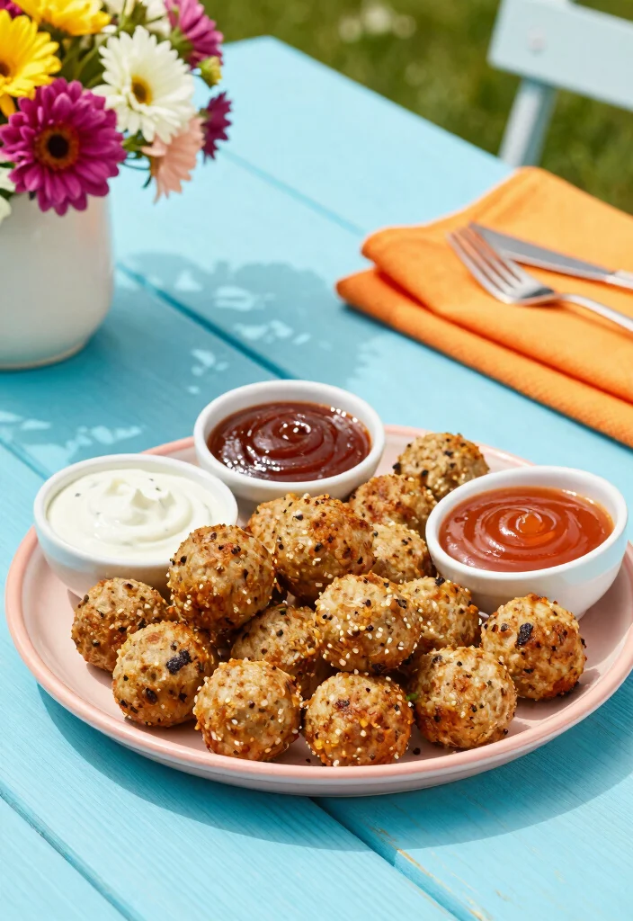 19 Family BBQ Ideas Food & Sides for Summer Grilling - 19. Mini Meatballs with Dipping Sauce 1