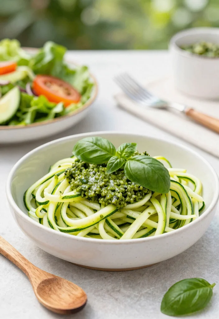 19 Family BBQ Ideas Food & Sides for Summer Grilling - 6. Zucchini Noodles with Pesto 1