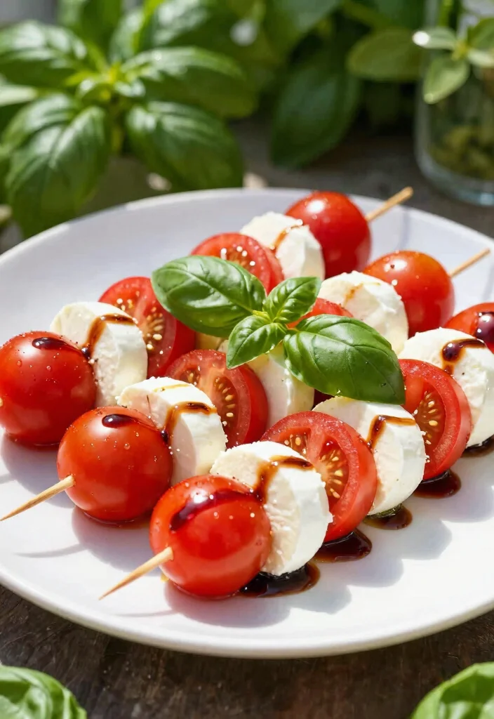 19 Family BBQ Ideas Food & Sides for Summer Grilling - 9. Caprese Salad Skewers 1