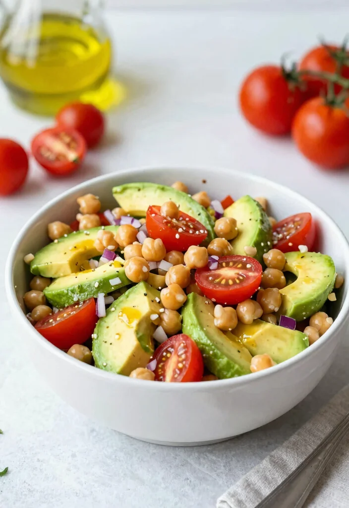 19 High Protein Low Calorie Family Meals That Are Filling - 10. Chickpea and Avocado Salad 1