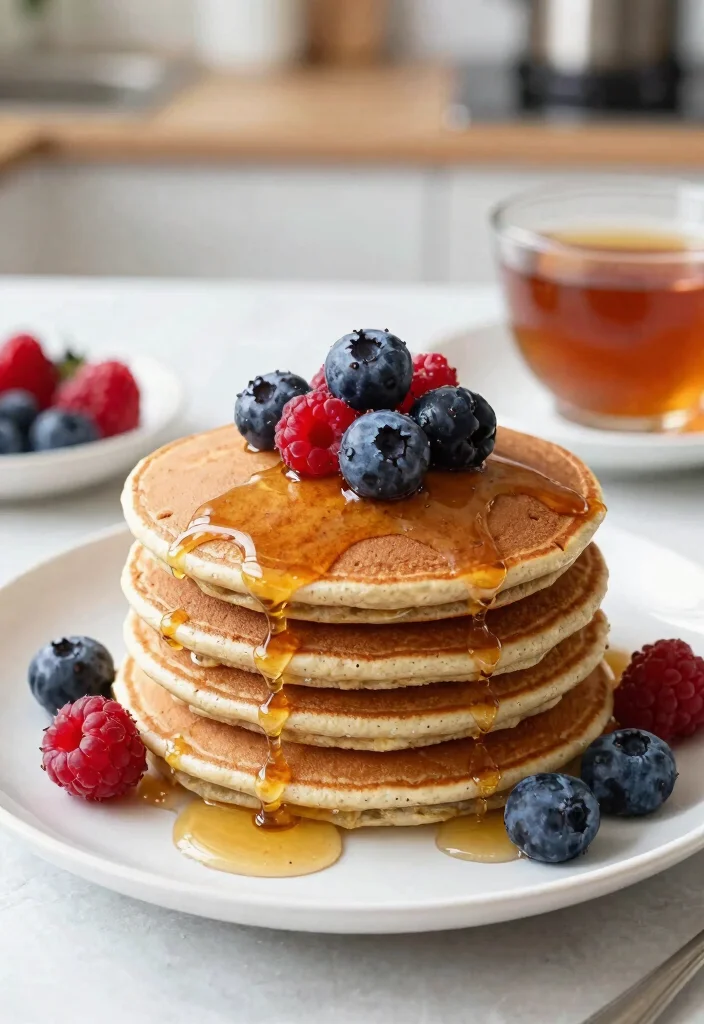 19 High Protein Low Calorie Family Meals That Are Filling - 16. Whole Wheat Pancakes with Berries 1