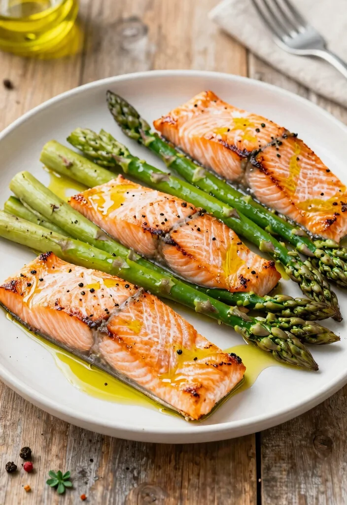 19 High Protein Low Calorie Family Meals That Are Filling - 8. Baked Salmon with Asparagus 1