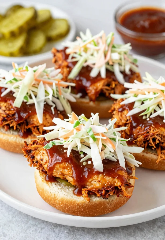 19 Instant Pot Large Family Meals (From Pot to Table Fast) - 18. BBQ Chicken Sandwiches 1