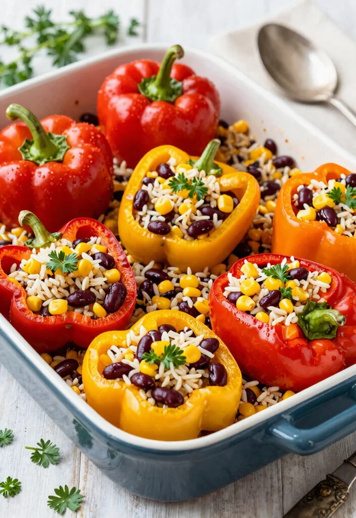 20 Cheap Healthy Meals for Families on a Tight Budget - 20. Stuffed Bell Peppers 1