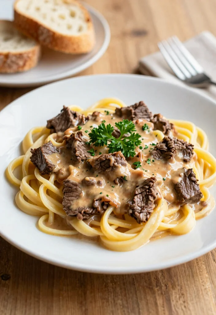 20 Cheap Large Family Meals Ground Beef Recipes - 10. Beef Stroganoff 1