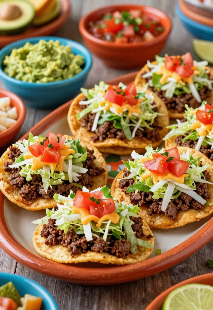 20 Cheap Large Family Meals Ground Beef Recipes - 18. Ground Beef Tostadas 1