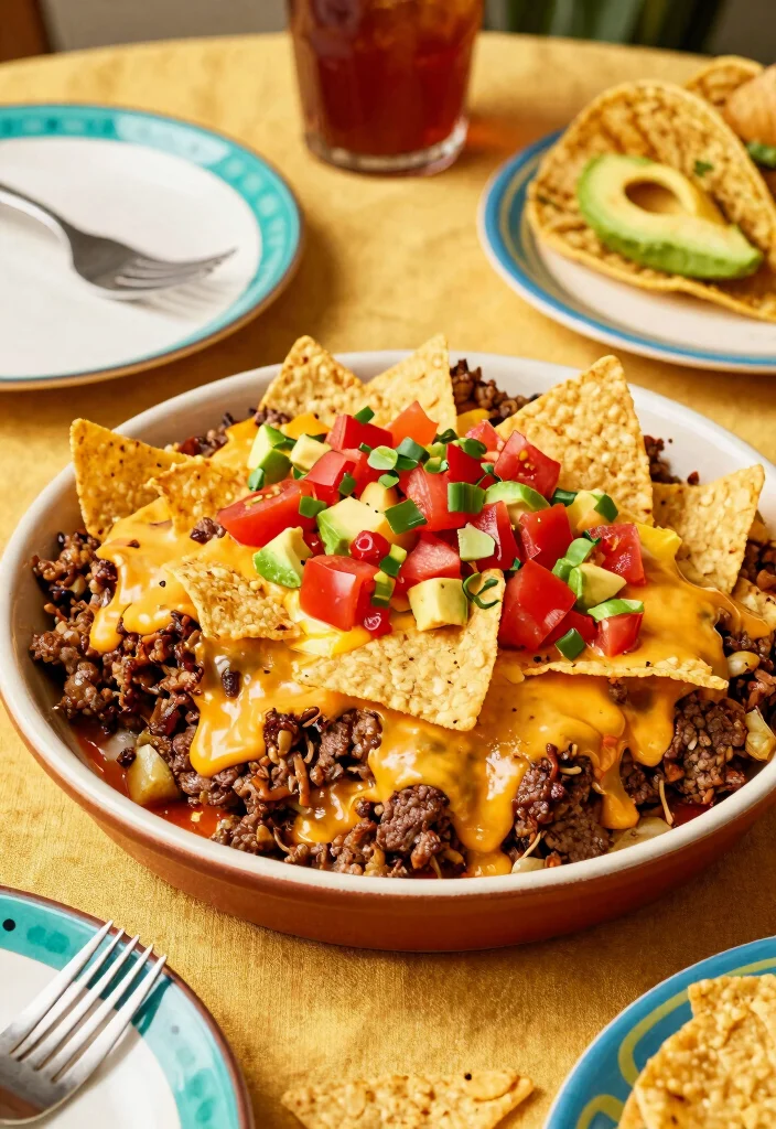 20 Cheap Large Family Meals Ground Beef Recipes - 3. Beef Taco Casserole 1