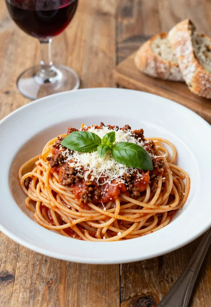 20 Cheap Large Family Meals Ground Beef Recipes - 5. Spaghetti with Meat Sauce 1