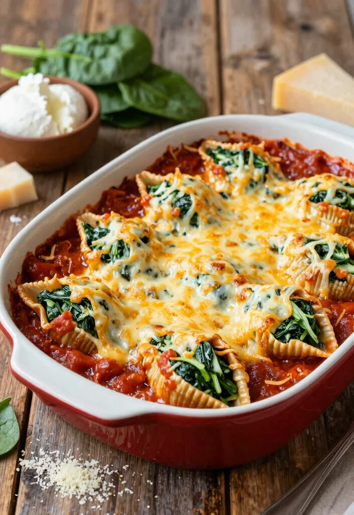 20 Easy Healthy Dinner Recipes for Family (Budget Friendly Guide) - 10. Spinach and Cheese Stuffed Shells 1