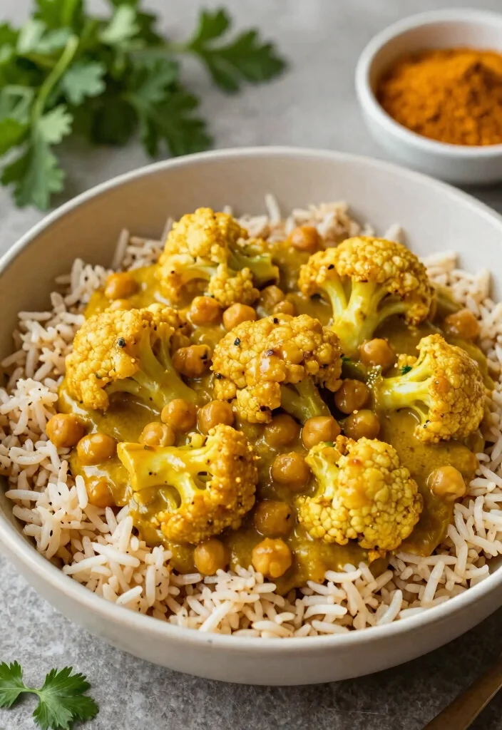 20 Easy Healthy Dinner Recipes for Family (Budget Friendly Guide) - 16. Cauliflower and Chickpea Curry 1