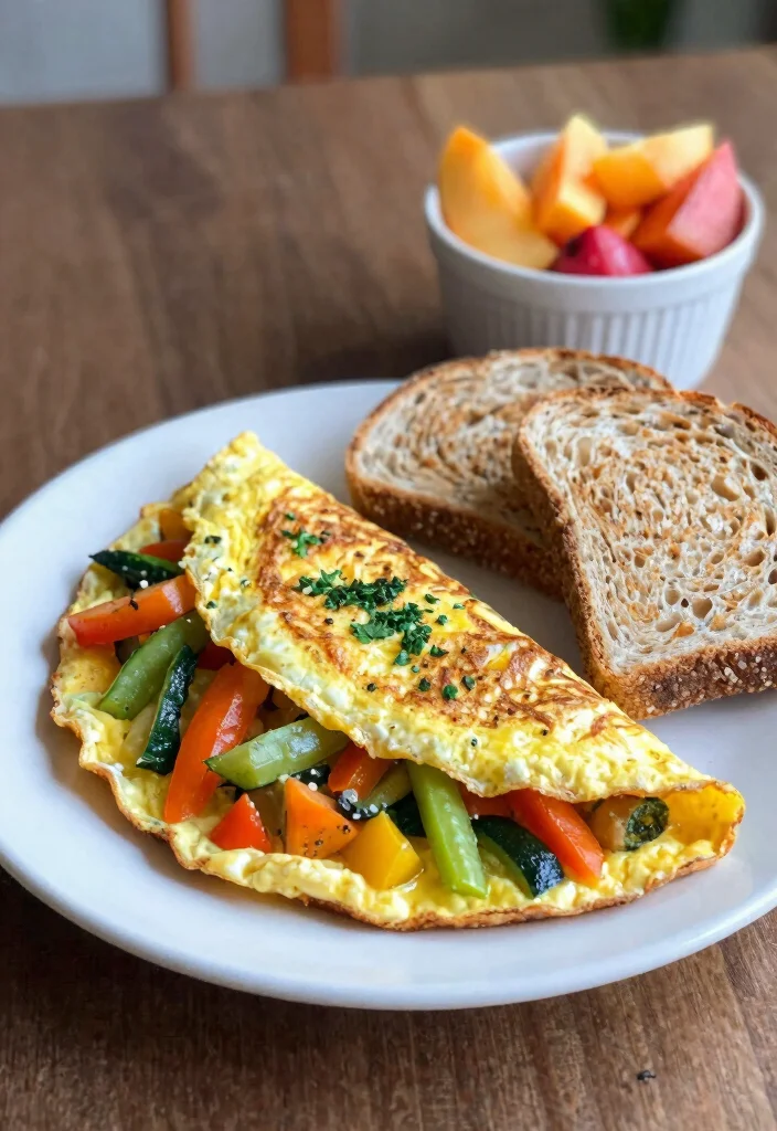 20 Easy Healthy Dinner Recipes for Family (Budget Friendly Guide) - 17. Breakfast for Dinner: Veggie Omelette 1