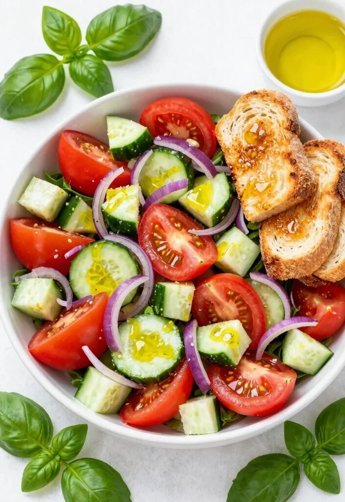 20 Easy Healthy Dinner Recipes for Family (Budget Friendly Guide) - 18. Panzanella Salad 1