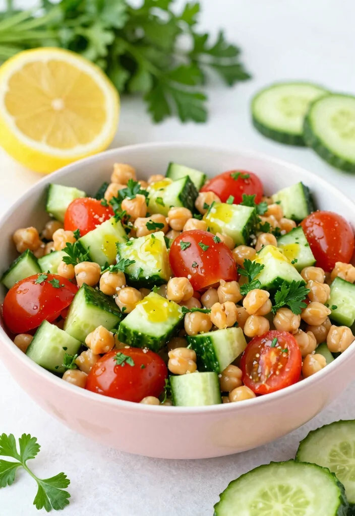 20 Easy Healthy Dinner Recipes for Family (Budget Friendly Guide) - 6. Mediterranean Chickpea Salad 1
