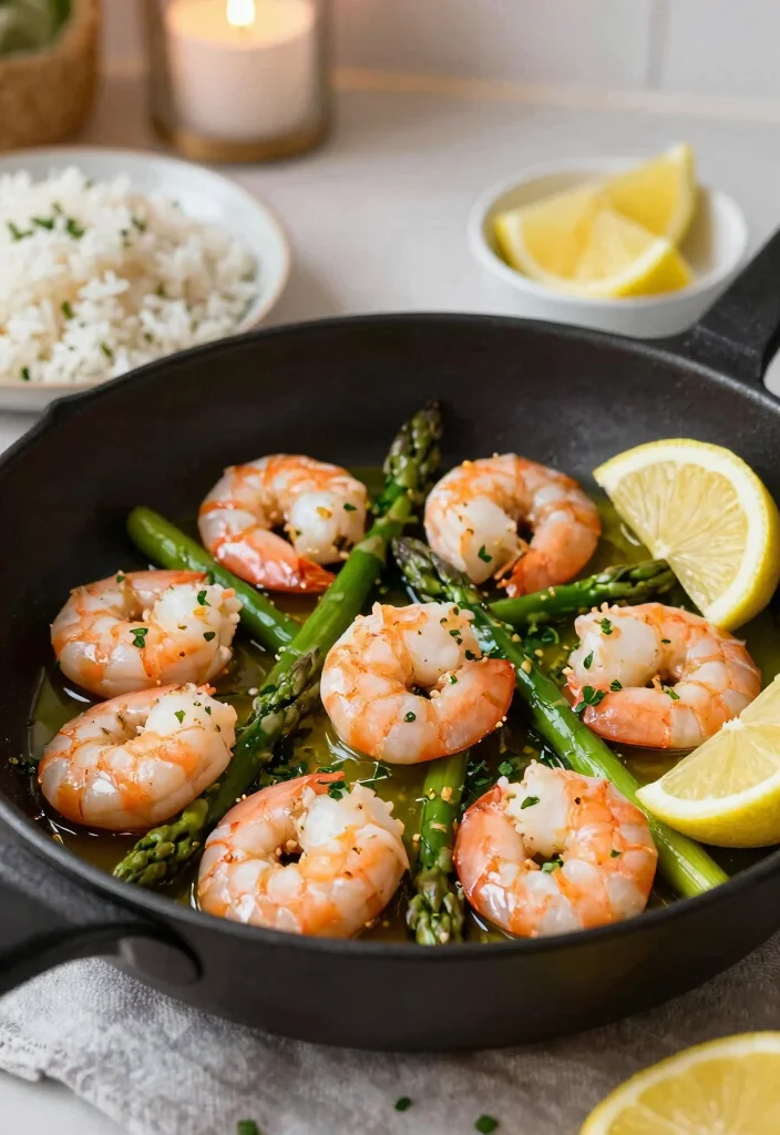 20 Easy Healthy Dinner Recipes for Family (Budget Friendly Guide) - 9. Lemon Garlic Shrimp and Asparagus 1