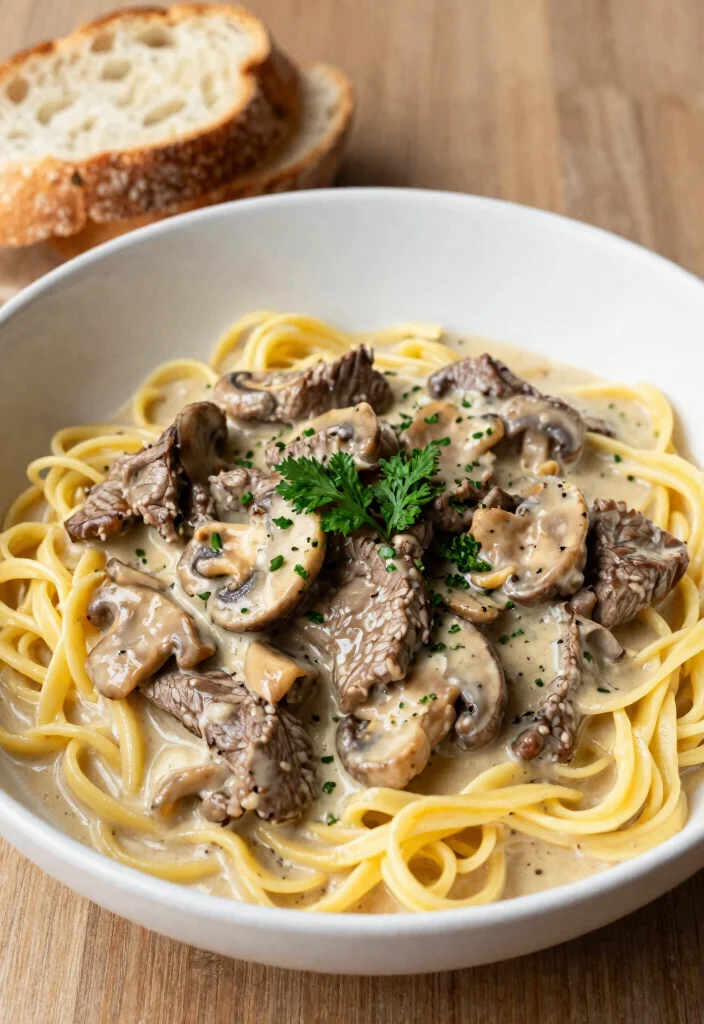 20 Family Freezer Meals Crock Pot Recipes (Prep Once, Eat All Month) - 17. Beef Stroganoff 1