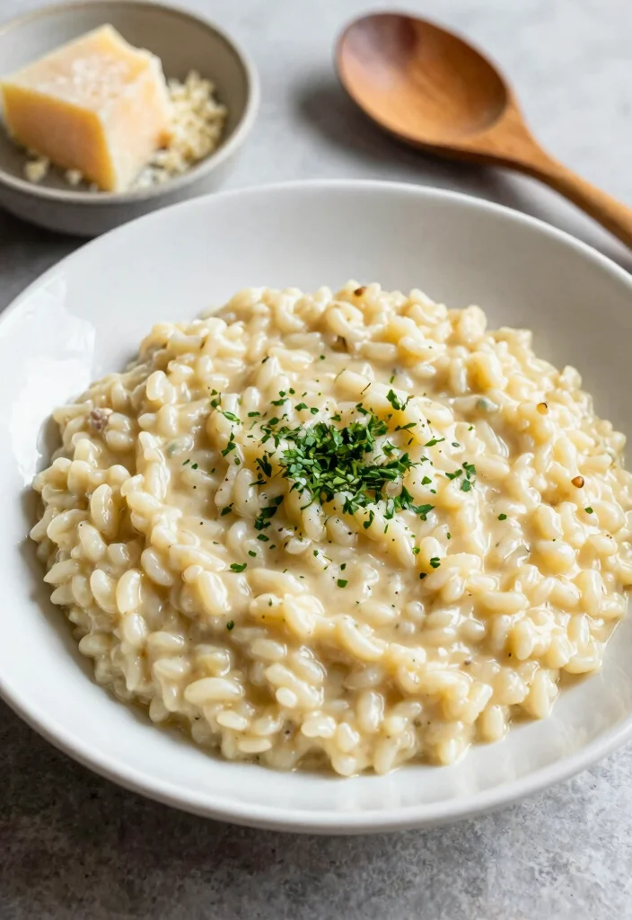 20 Family Freezer Meals Crock Pot Recipes (Prep Once, Eat All Month) - 19. Garlic Parmesan Risotto 1