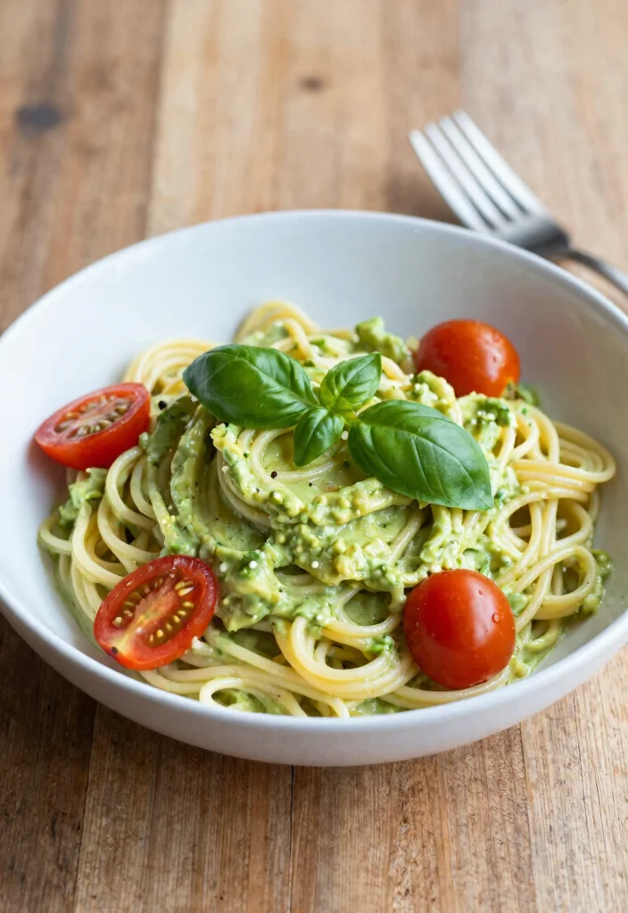 20 Family Prep Meals for the Week Guide (Menu + List) - 14. Creamy Avocado Pasta 1