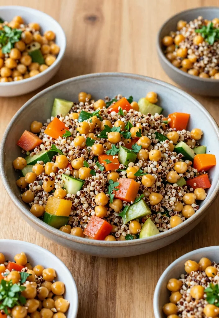 20 Family Prep Meals for the Week Guide (Menu + List) - 16. Chickpea and Quinoa Salad 1