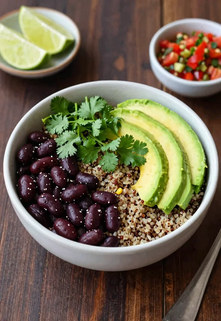 20 Family Prep Meals for the Week Guide (Menu + List) - 2. Quinoa and Black Bean Bowl 1