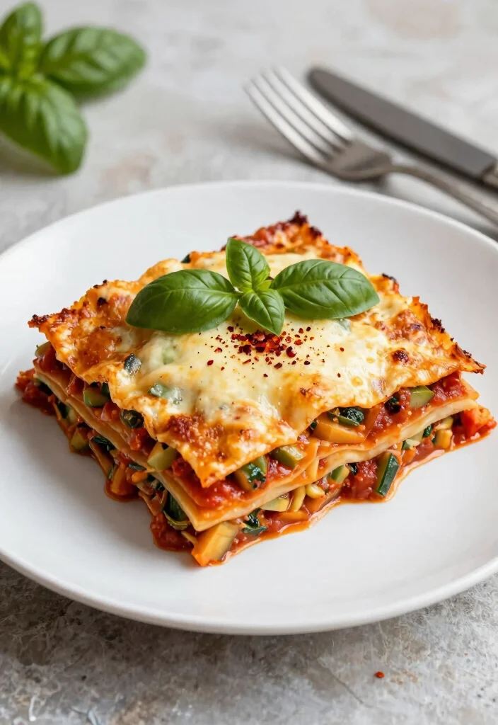 20 Family Prep Meals for the Week Guide (Menu + List) - 20. Easy Vegetable Lasagna 1