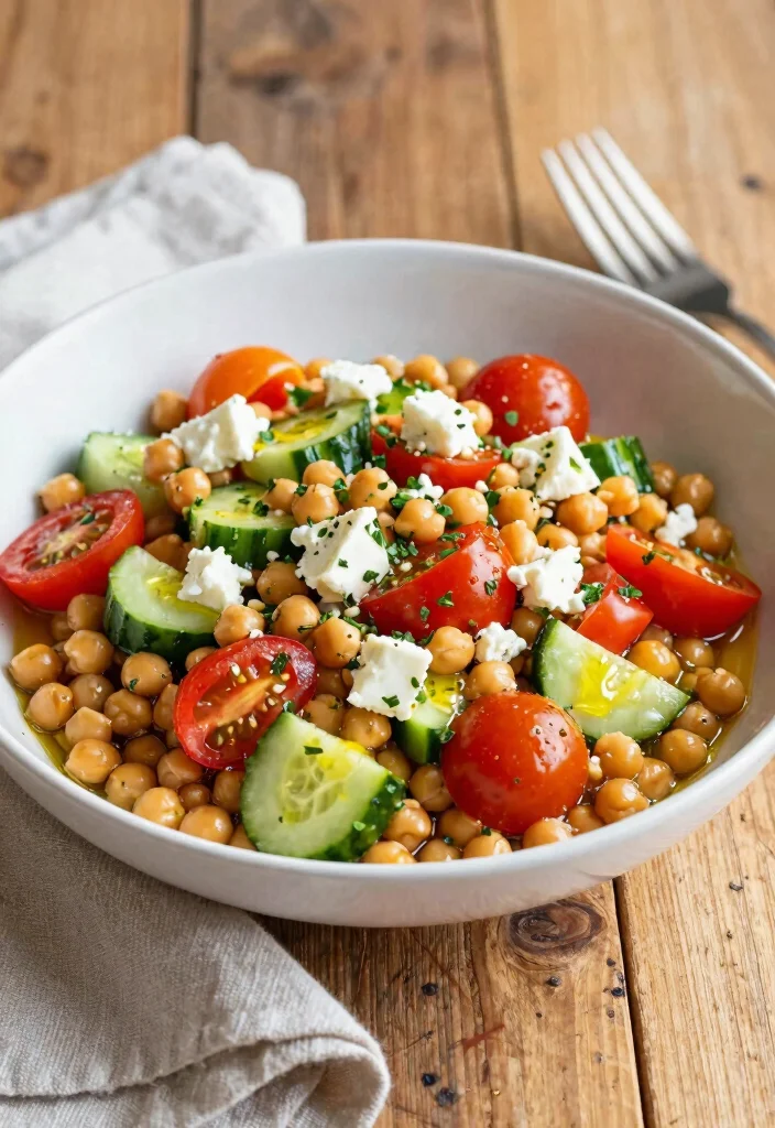 20 Family Prep Meals for the Week Guide (Menu + List) - 3. Mediterranean Chickpea Salad 1