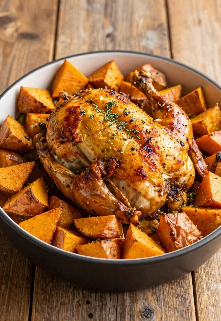 20 Family Prep Meals for the Week Guide (Menu + List) - 5. Chicken and Sweet Potato Bake 1