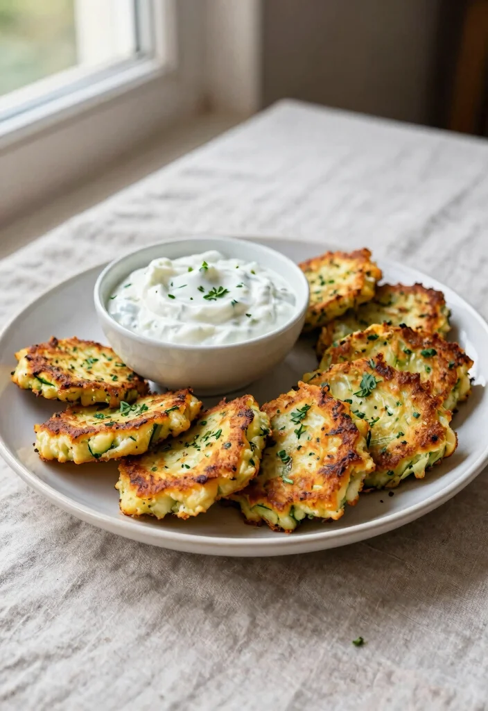 20 Family Prep Meals for the Week Guide (Menu + List) - 8. Baked Zucchini Fritters 1