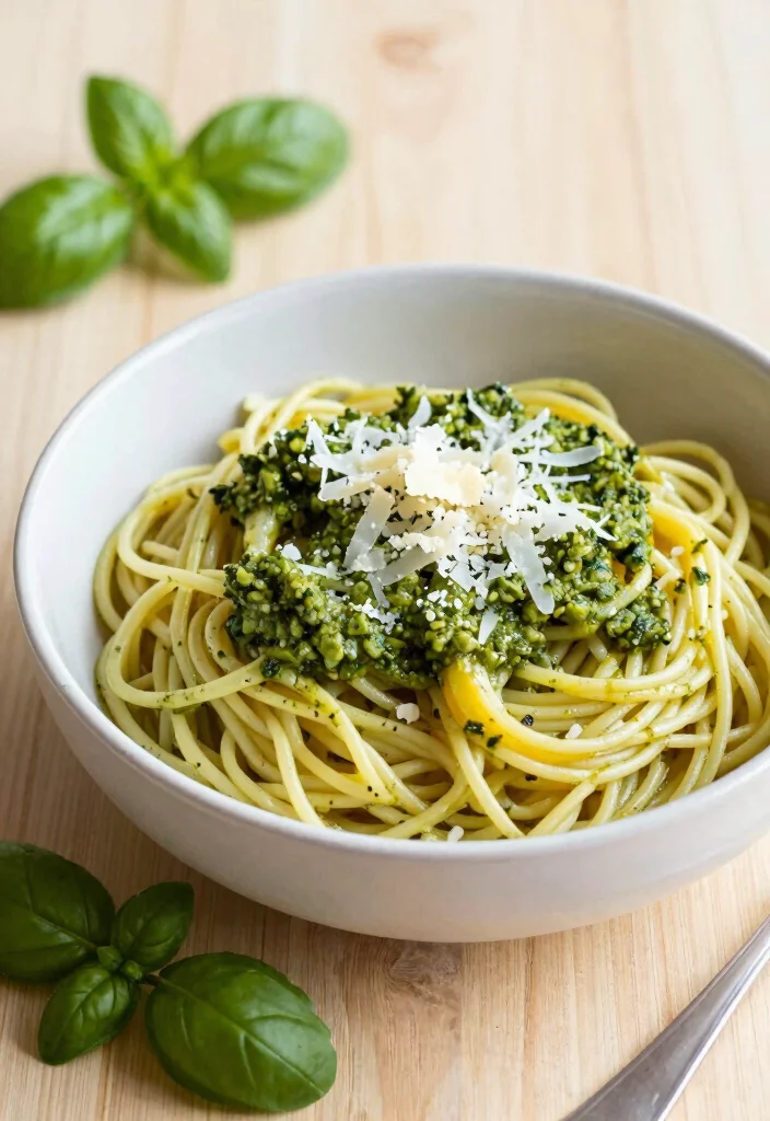 20 Family Prep Meals for the Week Guide (Menu + List) - 9. Spaghetti Squash with Pesto 1