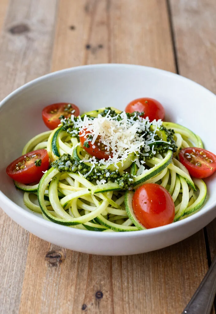 20 Family Style Meals Perfect for Sharing at the Dinner Table - 13. Zucchini Noodles with Pesto 1