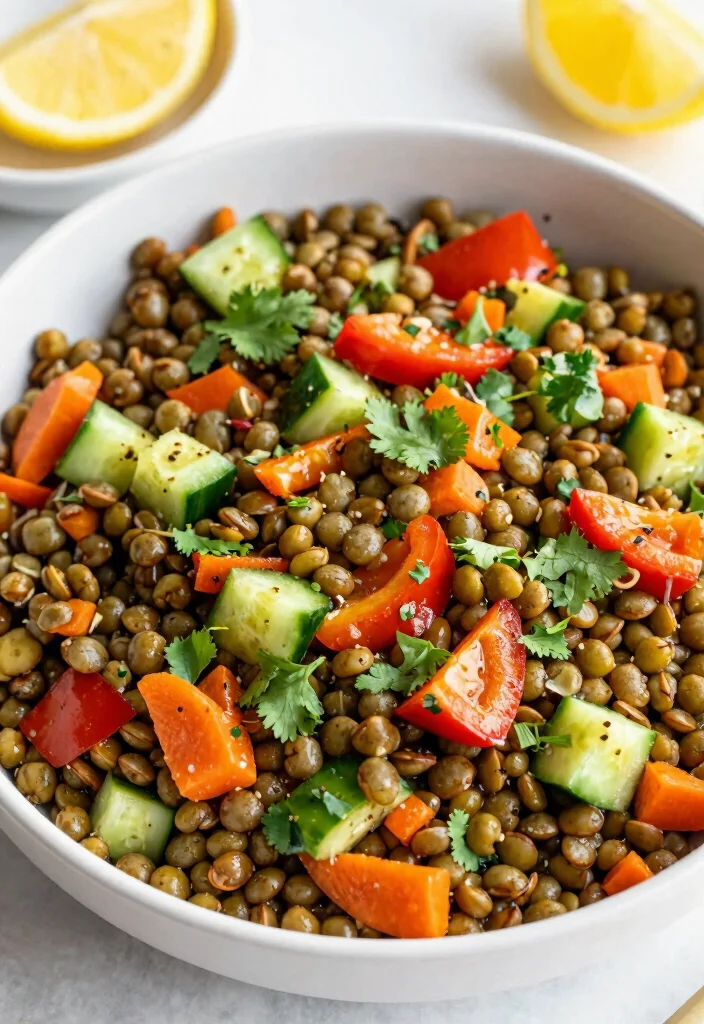 20 Family Style Meals Perfect for Sharing at the Dinner Table - 14. Curried Lentil Salad 1