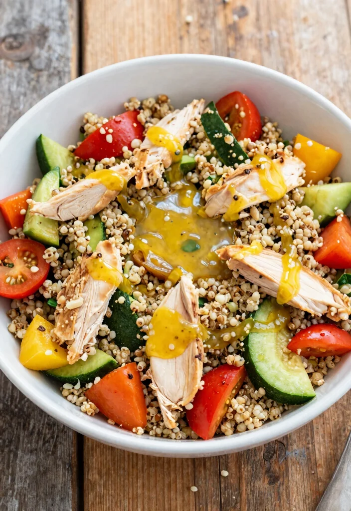 20 Healthy Family Meals Picky Eaters Won't Complain About - 14. Savory Chicken & Quinoa Salad 1