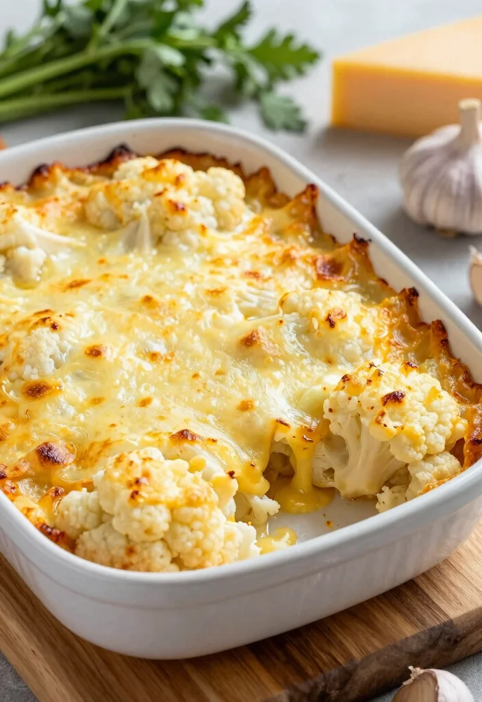 20 Low Carb Meals for the Whole Family (No Separate Dinners!) - 1. Cheesy Cauliflower Casserole 1