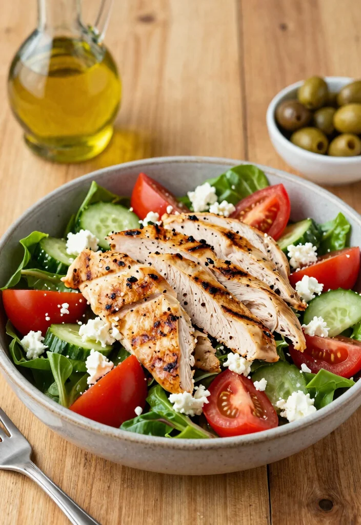 20 Low Carb Meals for the Whole Family (No Separate Dinners!) - 11. Greek Salad with Grilled Chicken 1