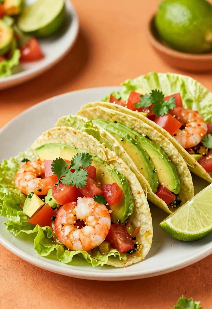 20 Low Carb Meals for the Whole Family (No Separate Dinners!) - 15. Shrimp Tacos in Lettuce Wraps 1