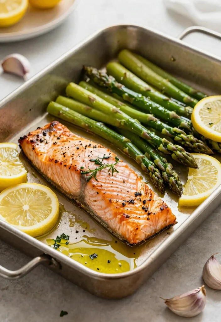 20 Low Carb Meals for the Whole Family (No Separate Dinners!) - 5. Sheet Pan Lemon Garlic Salmon and Asparagus 1