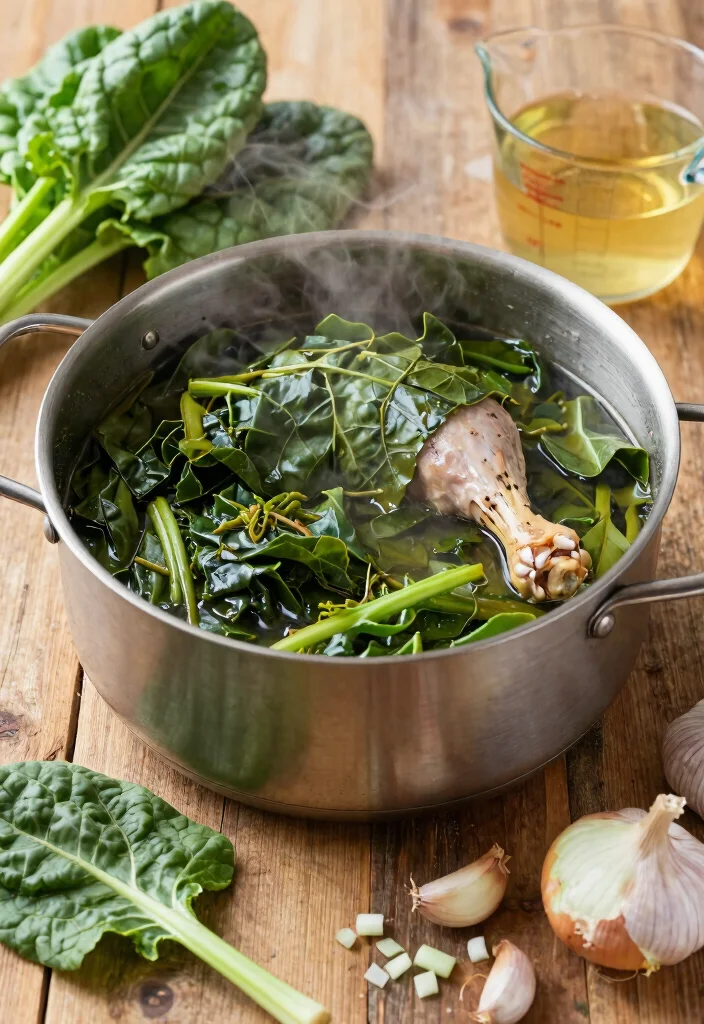 20 Soul Food Dinner Ideas Black Family Traditions (Classic & Modern) - 2. Collard Greens with Smoked Turkey 1