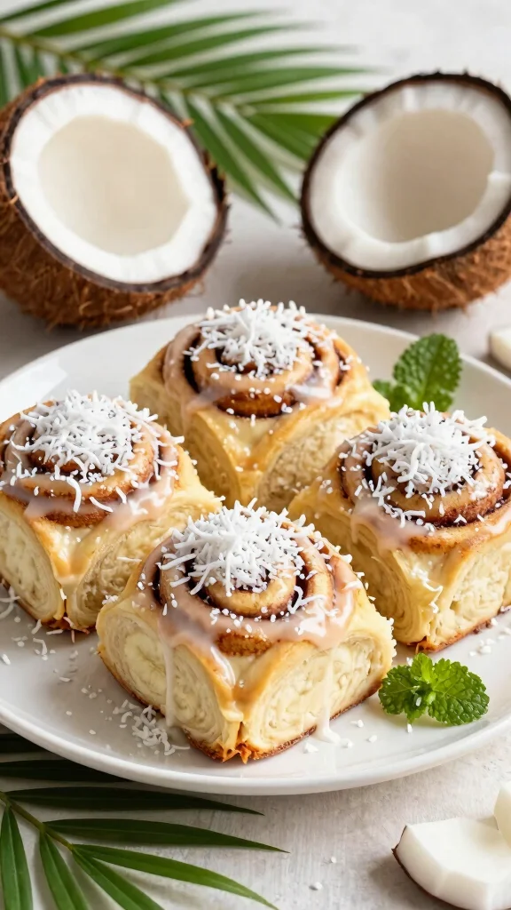 11 Banana Bread Cinnamon Rolls Recipes for a Sweet and Cozy Homemade Bake - 10. Coconut Banana Bread Cinnamon Rolls 1