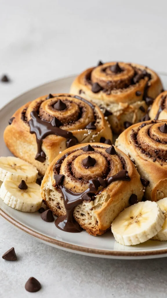 11 Banana Bread Cinnamon Rolls Recipes for a Sweet and Cozy Homemade Bake - 4. Chocolate Chip Banana Bread Cinnamon Rolls 1