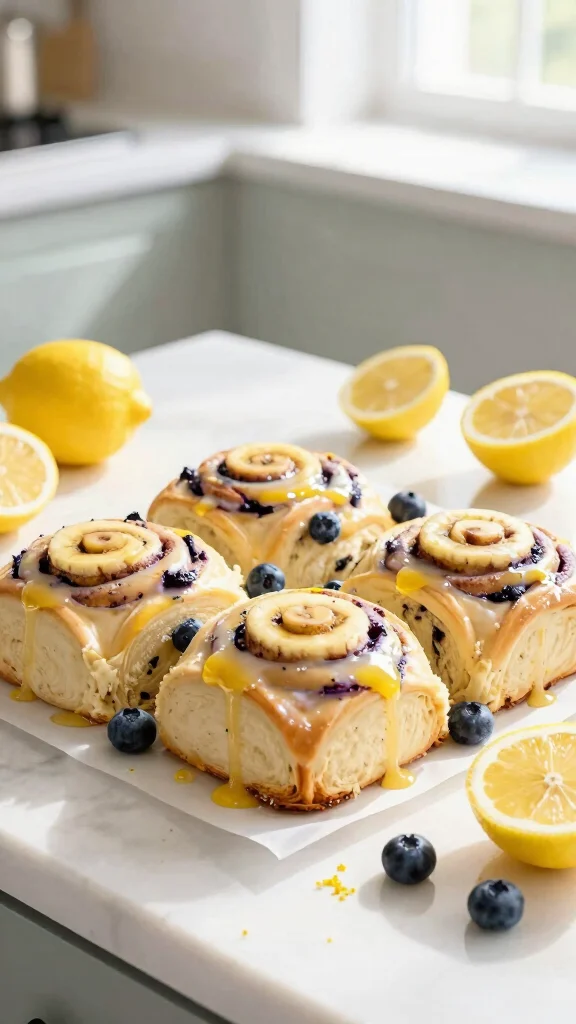 11 Banana Bread Cinnamon Rolls Recipes for a Sweet and Cozy Homemade Bake - 5. Lemon Blueberry Banana Bread Cinnamon Rolls 1
