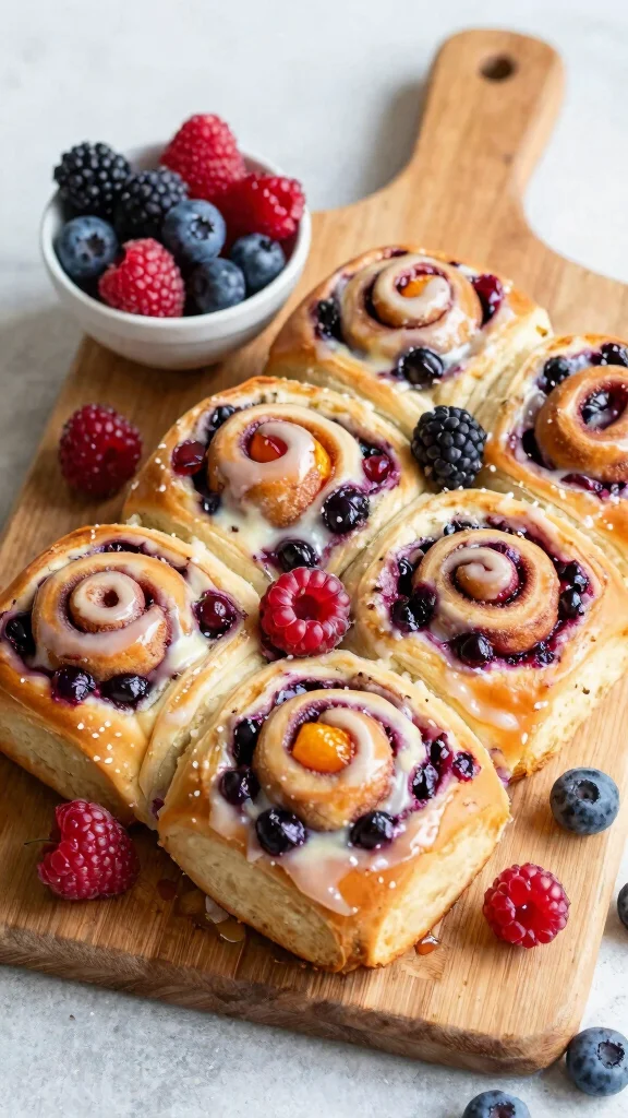 11 No Rise Cinnamon Rolls Recipes for Fast, Easy, Fresh-from-the-Oven Treats - 11. Mixed Berry No Rise Cinnamon Rolls 1