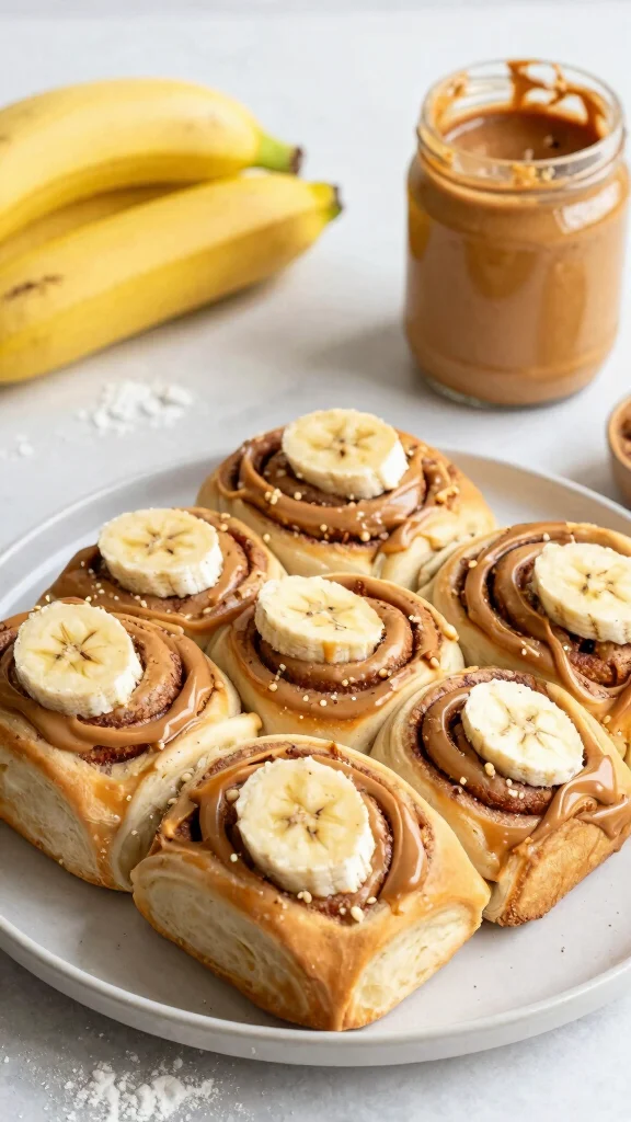 11 No Rise Cinnamon Rolls Recipes for Fast, Easy, Fresh-from-the-Oven Treats - 4. Peanut Butter Banana No Rise Cinnamon Rolls 1