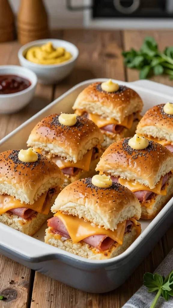 12 Club Sliders Recipes with Hawaiian Rolls for Easy Lunches and Party Trays - 1. Classic Ham and Cheese Hawaiian Roll Sliders 1