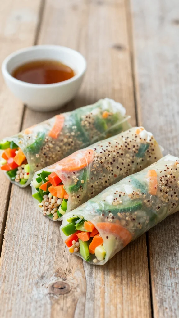 12 Crispy Rice Paper Rolls Recipes That Turn Out Golden and Crunchy Every Time - 11. Quinoa and Veggie Rice Paper Rolls 1