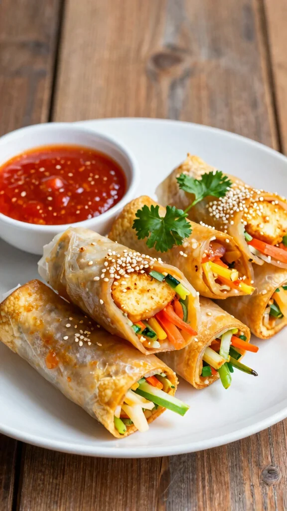 12 Crispy Rice Paper Rolls Recipes That Turn Out Golden and Crunchy Every Time - 2. Spicy Tofu Rice Paper Rolls 1