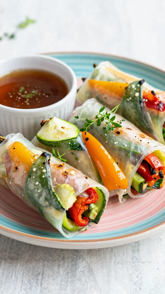 12 Crispy Rice Paper Rolls Recipes That Turn Out Golden and Crunchy Every Time - 8. Roasted Veggie Rice Paper Rolls 1