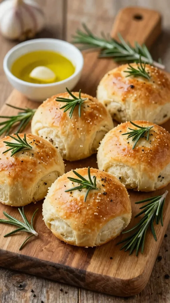 12 No Yeast Dinner Rolls Recipes for Quick Homemade Bread Without Proofing - 4. Rosemary Garlic No Yeast Rolls 1